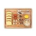 Bamber Large Bamboo Serving Tray Decorative Coffee Tea Platter 18 x 13 x 1.2 Inches