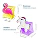2 Pairs Inflatable Unicorn + Flamingo Arm Bands Swimming Aid Floating Sleeves Armband Swim Circle Boat Pool Toy for Kids Baby Toddlers Infants 2-8 Years