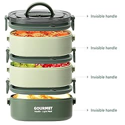 GLCSC Bento Box Lunch Box, Stackable 3 Layers