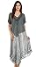 Sakkas 20SE Viveka Embroidered Caftan Dress - Grey - One Size