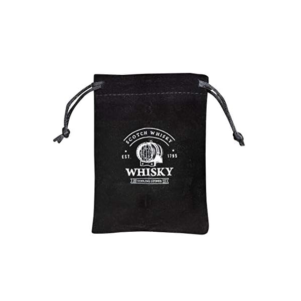 WOMA Whisky Steine Set I 12 Edelstahl Kühlwürfel inkl. Zange, Samtbeutel & hochwertiger Holzbox I Wiederverwendbare Eiswürfel für Whiskey Wodka Gin Rum Tequila & Cocktails – Bild 8