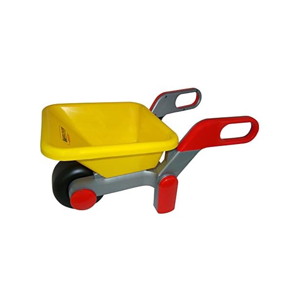Wader Kinder Schubkarre Bauschubkarre blau rot gelb 64 cm – Bild 4
