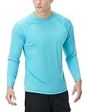 TSLA Men's Rashguard Swim Shirts, UPF 50+ Loose-Fit