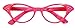 Hip Hop 50's Shop Kids Cat Eye Glasses (Child/Youth, Hot Pink)