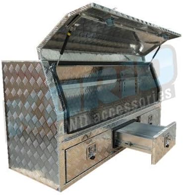 Aluminium Toolbox Side Opening Open Ute Tool Box With 3 Drawers