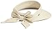 Scala Women's Deluxe Big Brim Cotton Visor with Bow, Natural, One Size