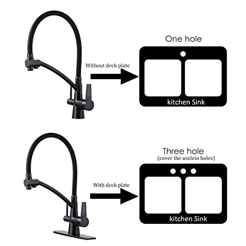 GAPPO Modern Pull Down Kitchen Sink Faucet 3 in 1 Water Filter Purifier Faucet Black Oil Rubbed Bronze - Thumbnail 5