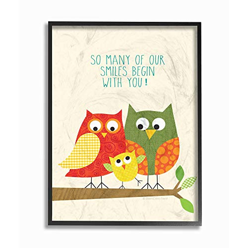 The Kids Room by Stupell Owl Family, So Many Smiles Oversized Framed Giclee Tex…