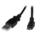 StarTech.com 2m Micro USB Cable Cord - A to Down Angle Micro B - Down Angled Micro USB Cable - 1x USB A (M), 1x USB Micro B (M) - Black (USBAUB2MD)