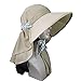 New Fashion Design Cotton Blend Women Wide Brim Uv Neck Protection Sun Hat Outdoor Hiking Fishing Cap