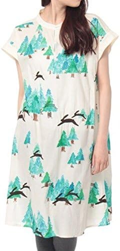 Amazon Co Jp Super Hakka スーパーハッカ うさぎの降る森プリントワンピース 全2色 商品番号 カラー 生成 服 ファッション小物