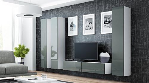 Seattle 180 4CC Wall Unit / Hanging Entertainment Center / Living Room Furniture &amp; Decor / up to 80" TV / Tv Console for Living Room / High Capacity Entertainment Center / Central TV Consoles