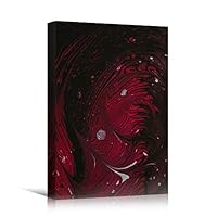 Canvas Wall Art Liquid Abstract Colorful Decorative Elements Mixed Media Multicolor Swirly - 12x18 inches