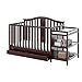 Graco Solano 4-in-1 Convertible Crib and Changer with Drawer (Espresso) – Crib and Changing Table Combo with Drawer, Includes Changing Pad, Converts to Toddler Bed, Daybed and Full-Size Bed