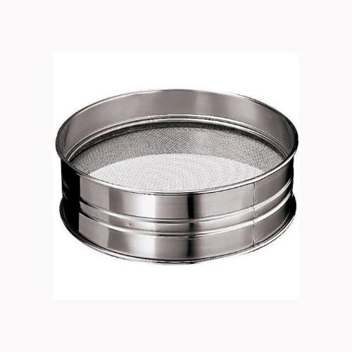 Reinforced Stainless Steel Fine Mesh Sieve, 25cm by 9.8", Silver