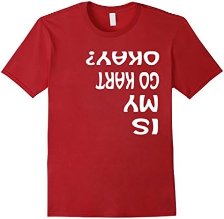 Mens Karting T shirt Gift Race Kart T Shirt Kids &amp; Adults Go Kart Medium Cranberry