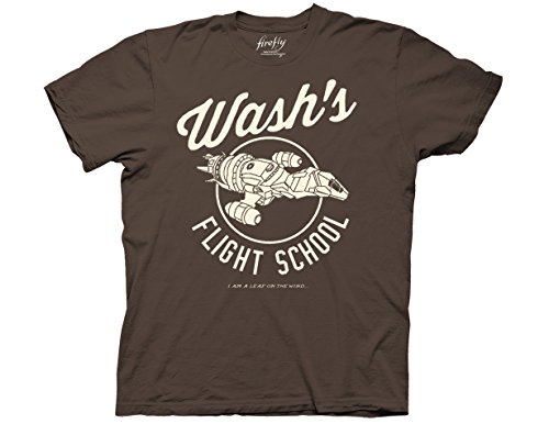 Ripple Junction Firefly Wash's Flight School Adult T-Shirt Medium Dark Brown