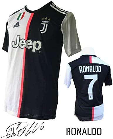 Unica Juventus Ronaldo No.#7 Soccer Jersey 2019-20 from Serie A Calcio d'Italia - New Black and White Home Soccer Jersey 2019-20