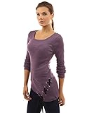 PattyBoutik Women's Ribbed Tie High Low Hem Tunic Top