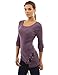 PattyBoutik Women's Ribbed Tie High Low Hem Tunic Top