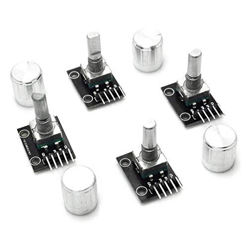 DAOKI 10Pcs Rotary Encoder Module KY-040 with 15×16.5 mm with Knob Cap for Arduino AVR PIC Compatible Brick Sensor Switch Development Board