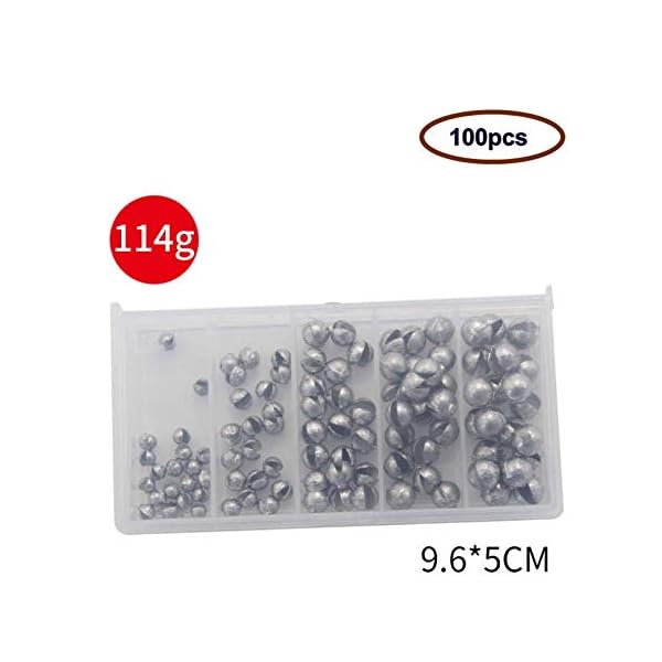 Z&S Blei-Gewichtssenker, 100 Stück/Box, rund, geteilt, Angelblei, abnehmbar, 0,3 g, 0,5 g, 1,0 g, 1,5 g, 2,0 g – Bild 7