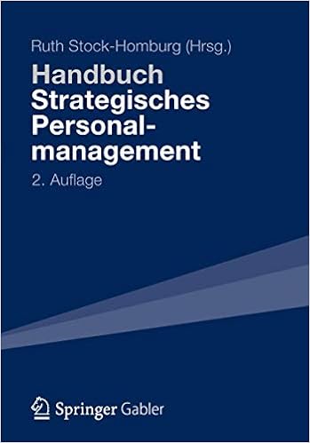 Handbuch Strategisches Personalmanagement Stock Homburg Ruth Amazon De Bucher