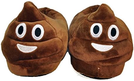 Emoji Unisex Plush Slippers (Brown Poop)