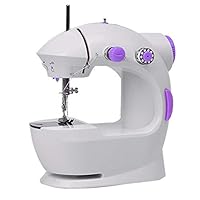 TAESOUW-Home Portable Sewing Machine Mini Adjustable Electric 2-Speed Double Thread Handheld Sewing Embroidery Machine for Beginner Kids Straight Sewing with Foot Pedal Sewing Machines