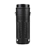 WATERFLY Protective Case for Amazon Echo PU Leather Echo Carrying Sleeve Skin Cover with Holding Strap, Black