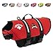 Paws Aboard Dog Life Jacket - Swimming Vest for Dogs, Adjustable, Reflective, Comfortable, Multiple Colors, Patterns, XX-Small to Extra Large Dog Swim Vest with Handle (Red, X-Small)