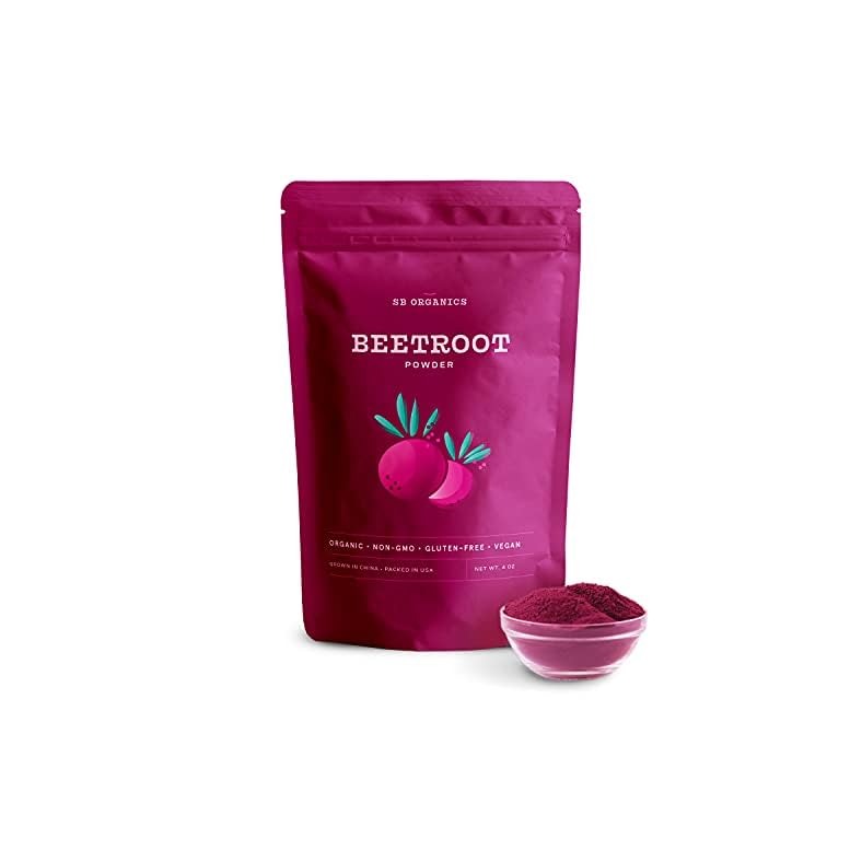 Sun Bay Organics Superfood Beetroot Powder with Fibers, Vitamins and Minerals – USDA Organic Non-GMO – 4 oz.