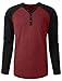 NE PEOPLE Long Sleeve Raglan Tshirt with Button Placket