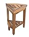 EcoDecors, Snazzy Corner, Corner Teak Shower Stool, Corner Teak Shower Bench, Corner Teak Shower Seat, Corner Teak Shower Shelf, Teak Caddy, Teak Shower Caddy, 18
