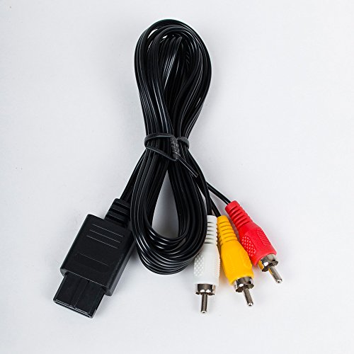 AV Video Cable Cord Compatible for Nintendo 64 N64 To TV Game 6 ft by EVORETRO