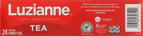 LUZIANNE UNSWEETENED ICED TEA BAGS, FAMILY SIZE, 24CT BOX (PACK OF 1)