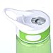 BOTTLED JOY BPA Free Tritan Bite Valve Water Bottle with Straw and Handle, Wide Mouth 100% Leak Proof Camping Water Bottles 27oz 800ml (Green)