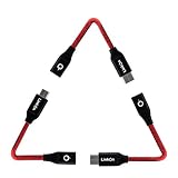 LinkOn 3 in 1 USB Universal Adapters Set 4"/10cm Cable Connectors for Converting All Standards with Charging and Data/Sync Option Combo Type C, iPhone/iPad, Micro Ports Multiple Devices Kit (Red)