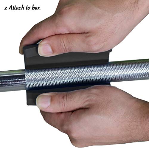 IADU Dumbbell Grips A Pair Thick Barbell Bar Adapters Fat 1" Inside Extreme Arm Blaster Weightlifting Muscle Growth Rapidly Strengthen Forearms Ergonomic Design & Durable Soft. (Black) - Thumbnail 3