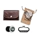 KonvoySG Flint and Steel Kit. Fire Striker, English Flint Stone & Char Cloth Traditional Hand Forged Fire Starter with a Leather Gift Pouch and Emergency Tinder Jute Bag (Cognac)