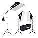 CRAPHY Professional Photo Studio Soft Box Lights Continuous Lighting Kit 3x135W 5000K Bulbs + 20