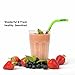 glugglug PREMIUM Reusable Silicone Smoothie Straws BPA Free | 6 Straws + 2 Brushes + 2 Sleeves + 'SMOOTHIE' eBook gift | Drink Safely Cold Hot & Thick Drinks