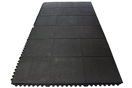 Envelor Home and Garden Puzzle Exercise Mat, Rubber Interlocking Tiles, Protective Flooring for Gym Equipment and Cushion for Workouts, Garage Tiles, Gym Floor (36 x 36, Solid Interlocking Gym Mat) - Thumbnail 7