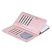 BENTOBEN Case for iPhone 6S Plus/6 Plus, Shiny Bling Flip Sparkle Folio Wallet Case Card Slots Cash Holder Wrist Strap Phone Case for Apple iPhone 6S Plus/6 Plus, Rose Gold/Pink