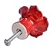 eoocvt 10pcs Ceramic Vintage Floral Rose Flower Door Knobs Handle Drawer Kitchen + Screws (Red)