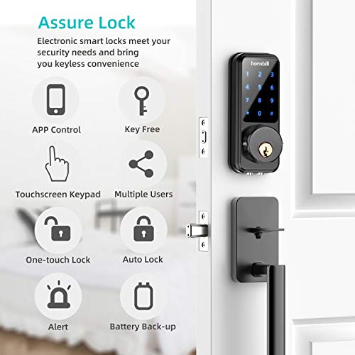 Smart Door Lock With Keypad, Hornbill Smart Lock Front Door, Smart