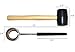 Coconut Opener Tool Set with Hammer for Young Coconuts by ZAGGIE - Improved New Version - Strong Durable Food Safe Stainless Steel - Rubber Mallet with Premium Wooden Handle