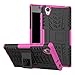 Sony Xperia L1 Case,Mama Mouth Shockproof Heavy Duty Combo Hybrid Rugged Dual Layer Grip Cover with Kickstand for Sony Xperia L1 (with 4 in 1 Packaged),Pink