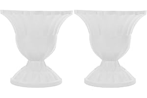 RUNROTOO 2pcs Farmhouse Half Wall Vase Set, Hanging Floral Wall Decor for Artificial Flowers, Modern DIY Home