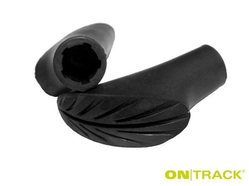 ON TRACK Nordic Walking Stick Tips (1 Pair) - Asphalt Control Rubber Pad for EXEL Quick Lock and Aero Tips